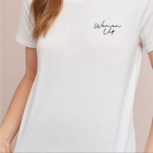 NWOT Anthropologie Social Sunday Woman Up Tee